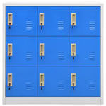 HKH Cacifo em Aço - Claro e - 90x45x92,5 Cm - Cinzento / Azul