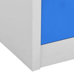 HKH Cacifo em Aço - Claro e - 90x45x92,5 Cm - Cinzento / Azul