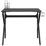 HKH Escritorio Gaming con Patas en Forma de K - Negro