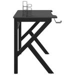 HKH Escritorio Gaming con Patas en Forma de K - Negro