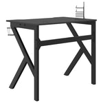 HKH Escritorio Gaming con Patas en Forma de K - Negro