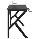 HKH Secretária de Gaming C/ Pernas em Forma de K - Preto