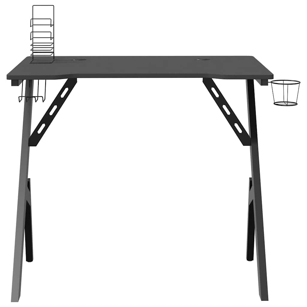 HKH Escritorio Gaming con Patas en Forma de Y - Negro