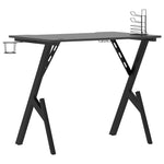 HKH Secretária de Gaming C/ Pernas em Forma de Y - Preto