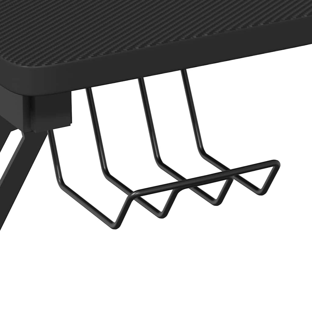 HKH Secretária de Gaming C/ Pernas em Forma de Y - Preto