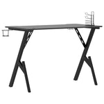 HKH Secretária de Gaming C/ Pernas em Forma de Y - Preto