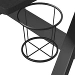 HKH Escritorio para juegos con patas en forma de Z - Negro