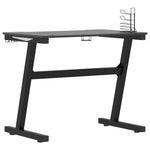 HKH Escritorio Gaming C/ Luces Led Forma de Z - Negro