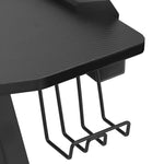 HKH Secretária de Gaming C/ Luzes Led Forma de Y - Preto