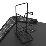 HKH Secretária de Gaming C/ Luzes Led Forma de Y - Preto