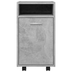 Mueble auxiliar con ruedas HKH de cemento - 33x38x60cm - Gris