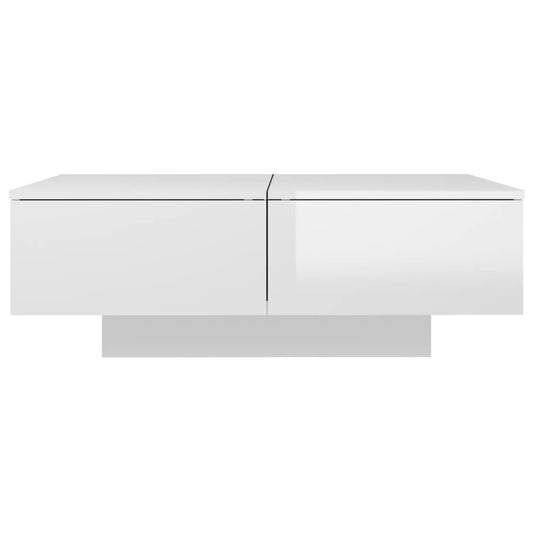 HKH Mesa de centro de madera brillante - Blanco