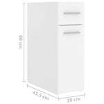 HKH Armário com Gavetas - 20x45,5x60 Cm - Branco