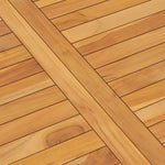 HKH Mesa de Jantar para Jardim Madeira de Teca Maciça - Marrom