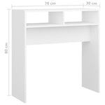 HKH Mesa de Apoio em Derivados de Madeira - Branco