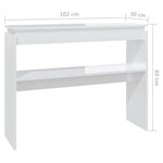 HKH Mesa de Apoio Derivados Brilhante - Branco