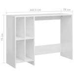 HKH Escritorio 102, Derivados de Madera Brillante - Blanco
