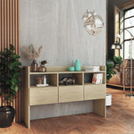 Aparador rústico HKH en madera procesada 105 x 30 x 70 cm - Roble Sonoma