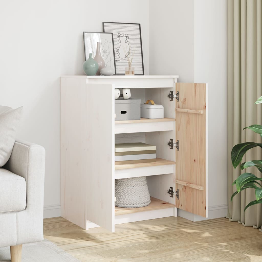HKH Aparador Pino Macizo en Pino Macizo 60 X 36 X 84 Cm - Blanco