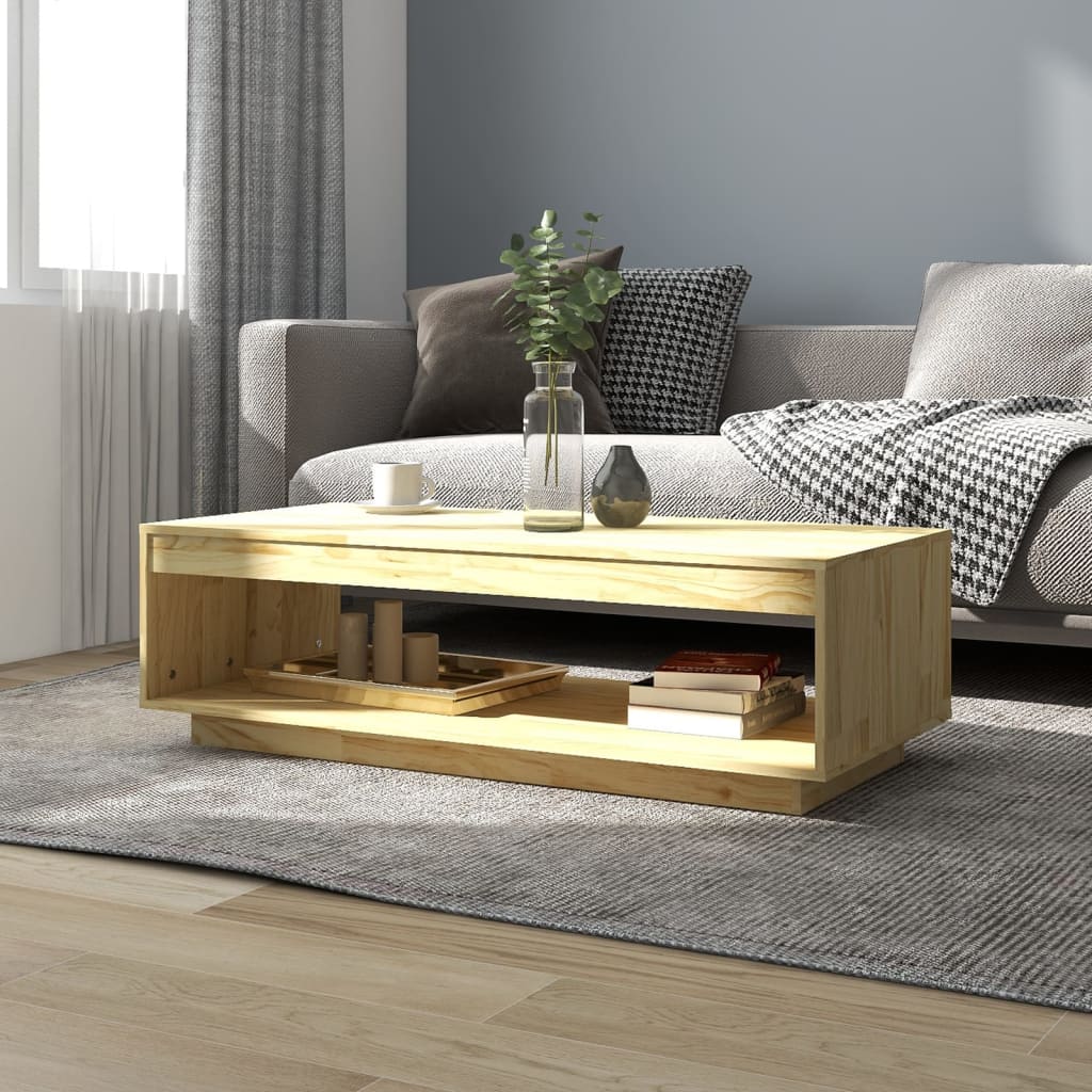 HKH Mesa de Centro en Madera de Pino Maciza