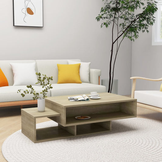 Mesa de centro HKH en aglomerado de madera de roble Sonoma