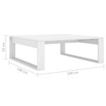 HKH Mesa de Centro em Derivados de em Madeira - Branco
