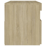 HKH Mesa Cabeceira & Luzes Led 2 Pcs Sonoma em Carvalho