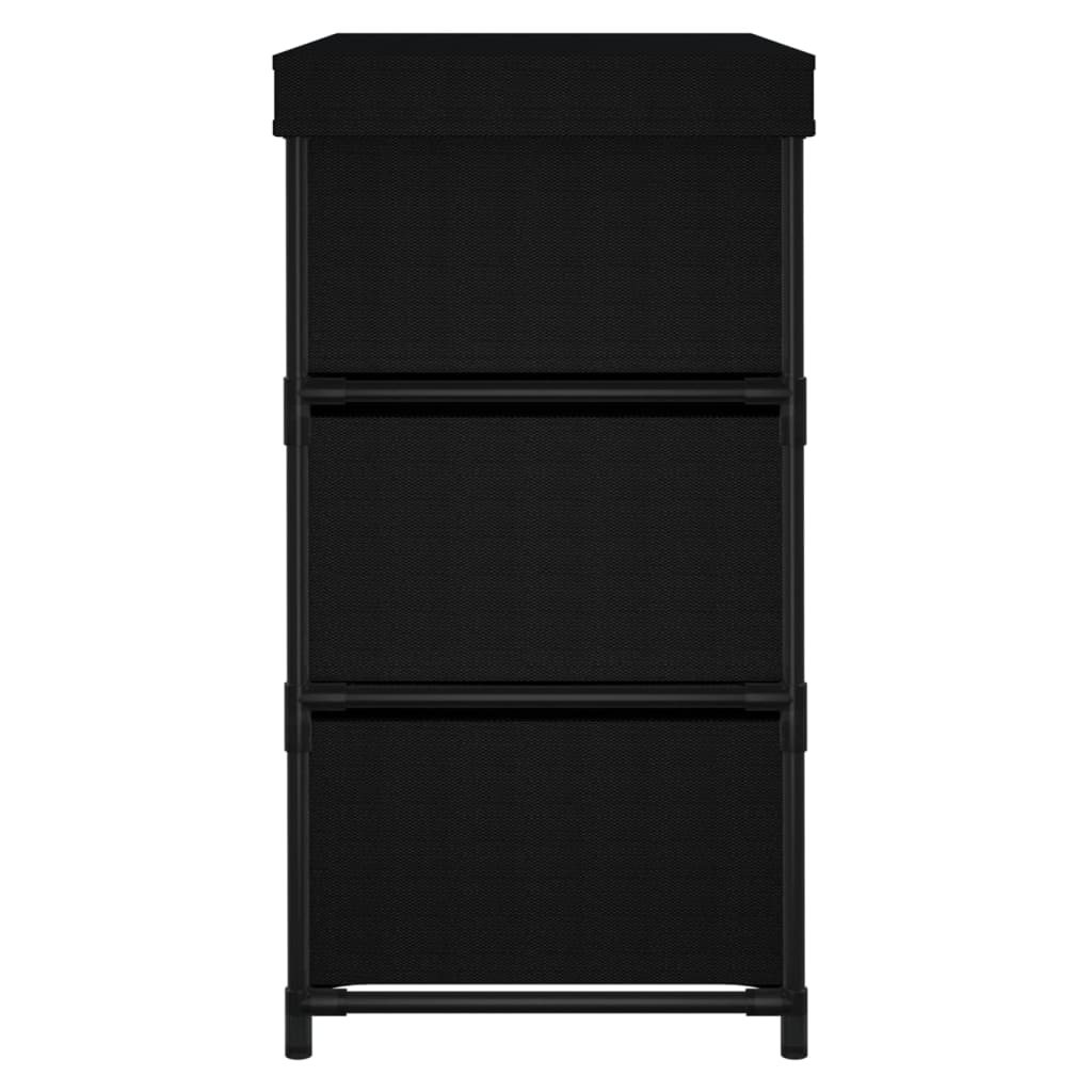 HKH Armário de Arrumação com 6 Gavetas em Aço - 55x29x55 Cm - Preto