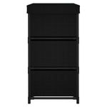 HKH Armário de Arrumação com 6 Gavetas em Aço - 55x29x55 Cm - Preto