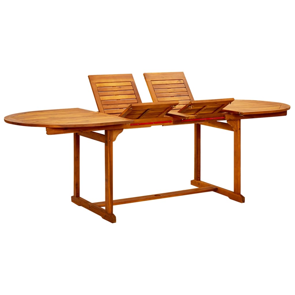HKH Mesa de Jantar P/ Jardim (160-240)x Acácia Maciça - Marrom