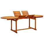 HKH Mesa de Jantar P/ Jardim (160-240)x Acácia Maciça - Marrom