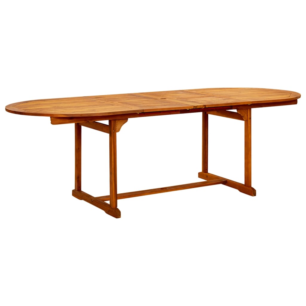 HKH Mesa de Jantar P/ Jardim (160-240)x Acácia Maciça - Marrom