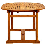 HKH Mesa de Jantar P/ Jardim (160-240)x Acácia Maciça - Marrom