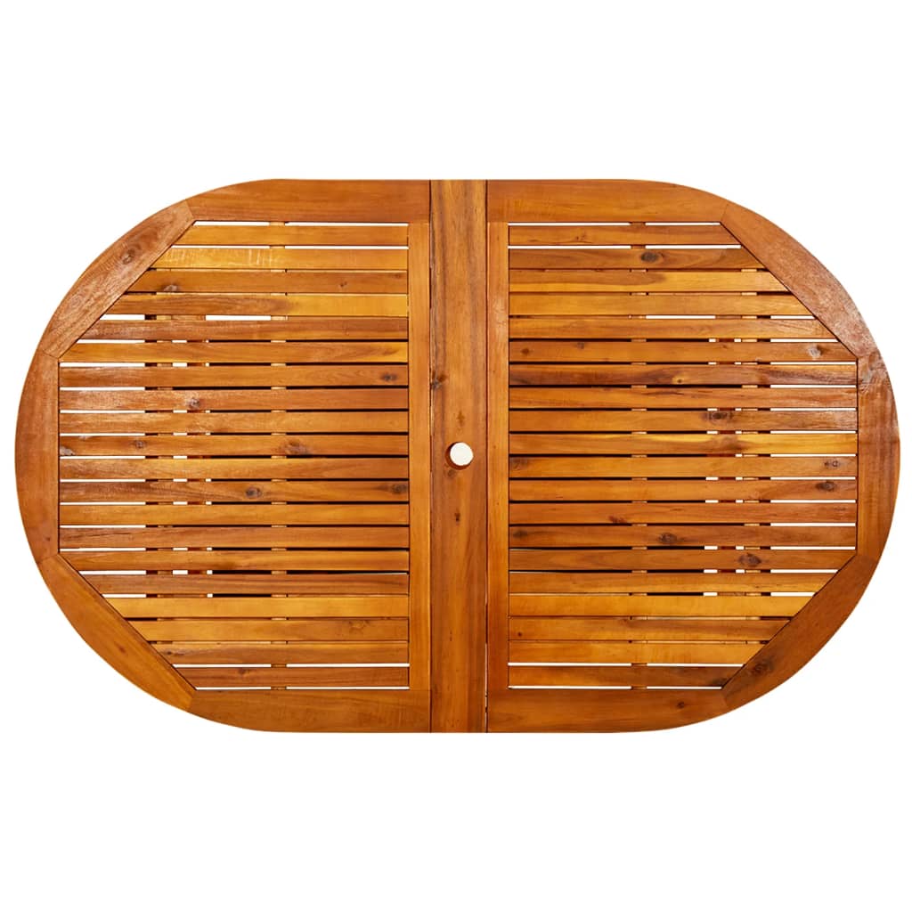 HKH Mesa de Jantar P/ Jardim (160-240)x Acácia Maciça - Marrom
