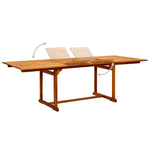 HKH Mesa de Jantar P/ Jardim (160-240)x Acácia Maciça - Marrom