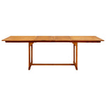 HKH Mesa de Jantar P/ Jardim (160-240)x Acácia Maciça - Marrom