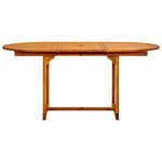 HKH Mesa de Jantar P/ Jardim (120-170)x Acácia Maciça - Marrom