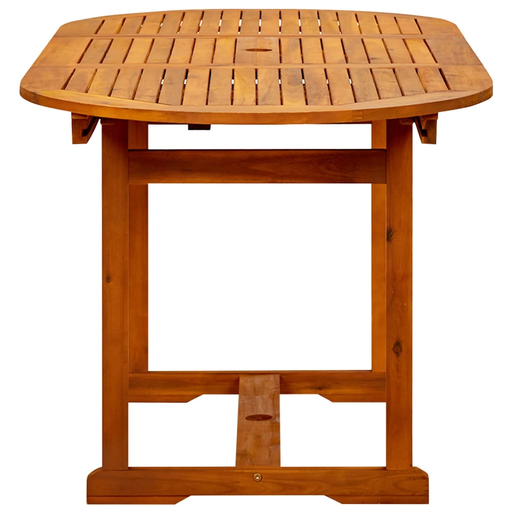 HKH Mesa de Jantar P/ Jardim (120-170)x Acácia Maciça - Marrom
