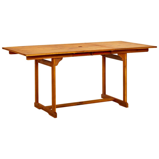 HKH Mesa de Jantar P/ Jardim (120-170)x Acácia Maciça - Marrom