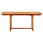 HKH Mesa de Jantar P/ Jardim (120-170)x Acácia Maciça - Marrom