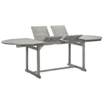 HKH Mesa de Jantar P/ Jardim (160-240)x Acácia Maciça - Cinzento
