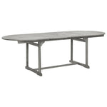 HKH Mesa de Jantar P/ Jardim (160-240)x Acácia Maciça - Cinzento
