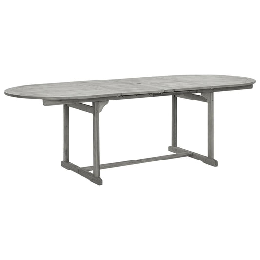 HKH Mesa de Jantar P/ Jardim (160-240)x Acácia Maciça - Cinzento