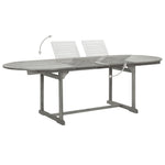 HKH Mesa de Jantar P/ Jardim (160-240)x Acácia Maciça - Cinzento