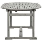 HKH Mesa de Jantar P/ Jardim (160-240)x Acácia Maciça - Cinzento