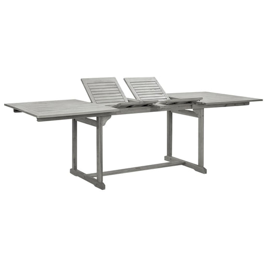 HKH Mesa de Jantar P/ Jardim (160-240)x Acácia Maciça - Cinzento