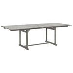 HKH Mesa de Jantar P/ Jardim (160-240)x Acácia Maciça - Cinzento