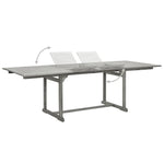 HKH Mesa de Jantar P/ Jardim (160-240)x Acácia Maciça - Cinzento