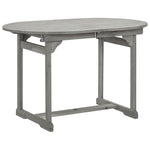HKH Mesa de Jantar P/ Jardim (120-170)x Acácia Maciça - Cinzento