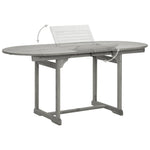 HKH Mesa de Jantar P/ Jardim (120-170)x Acácia Maciça - Cinzento